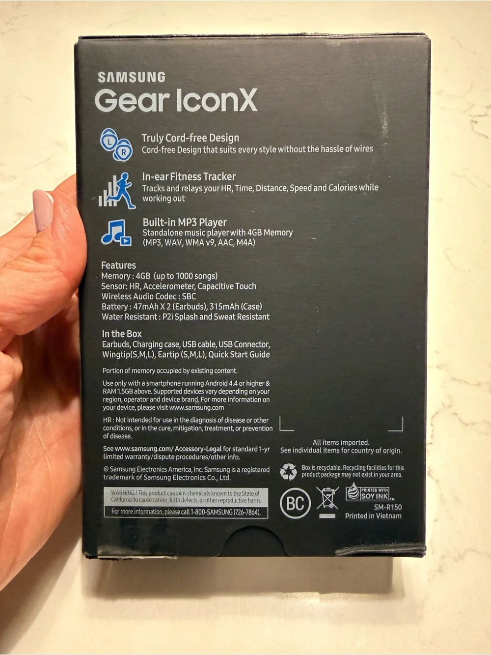Samsung Gear IconX True Wireless Earbuds in White